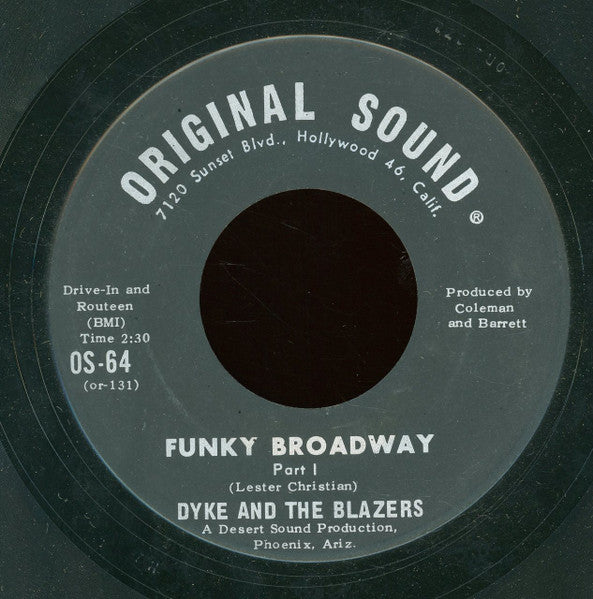 Dyke & The Blazers : Funky Broadway (7", Single)