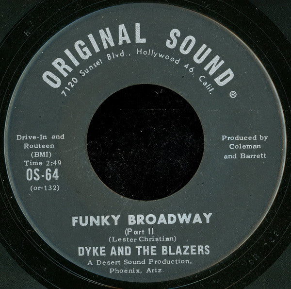 Dyke & The Blazers : Funky Broadway (7", Single)