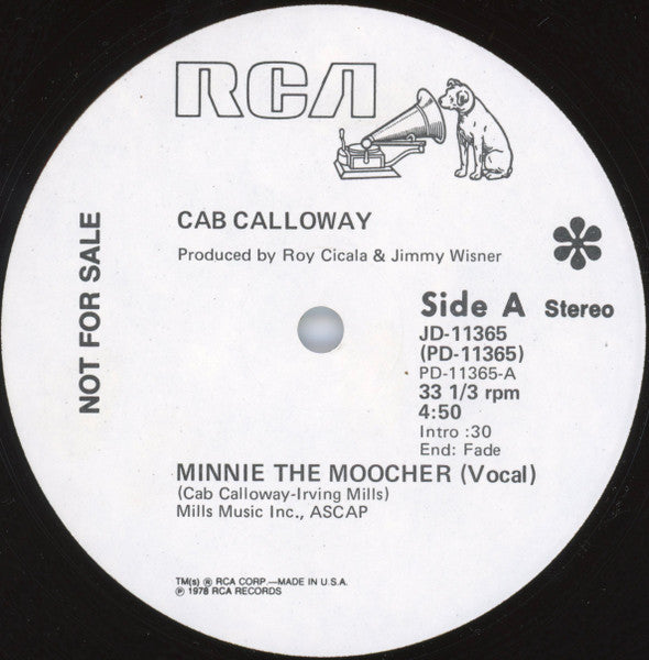 Cab Calloway : Minnie The Moocher (12", Promo)