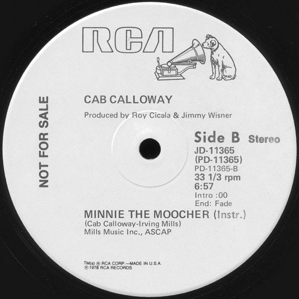 Cab Calloway : Minnie The Moocher (12", Promo)