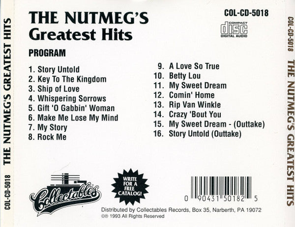 The Nutmegs : Greatest Hits (CD, Comp)