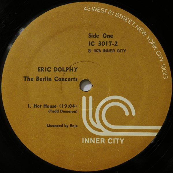 Eric Dolphy : The Berlin Concerts (2xLP, Album, Gat)