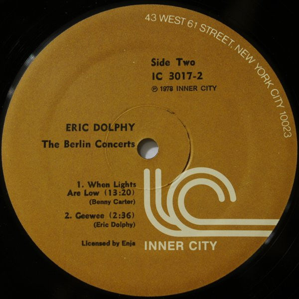 Eric Dolphy : The Berlin Concerts (2xLP, Album, Gat)