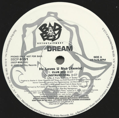 Dream : He Loves U Not (Remix) (12", Single, Promo)