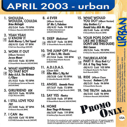 Various : Promo Only Urban Radio: April 2003 (CD, Comp, Promo)