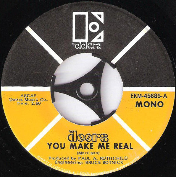 The Doors : You Make Me Real / Roadhouse Blues (7", Single, Mono)