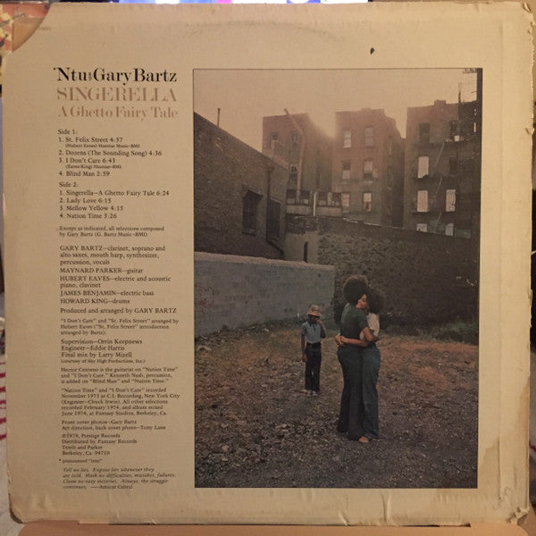 Gary Bartz NTU Troop : Singerella - A Ghetto Fairy Tale (LP, Album)