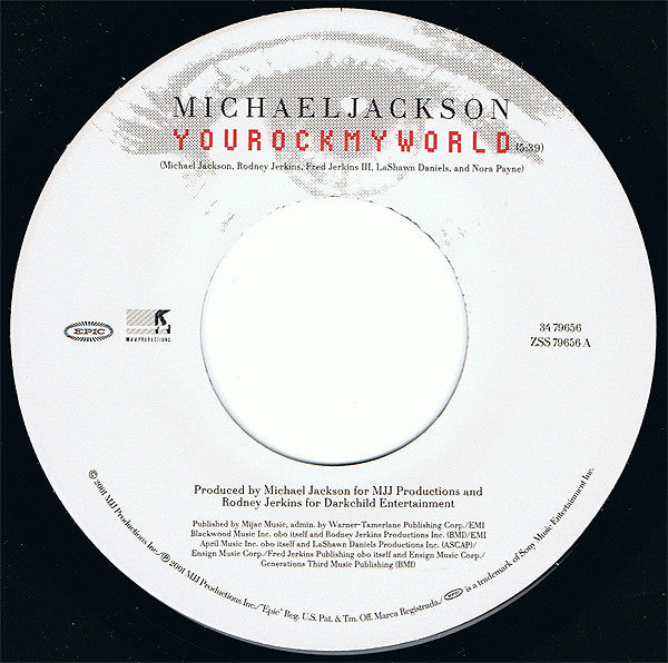 Michael Jackson : You Rock My World (7", Single)