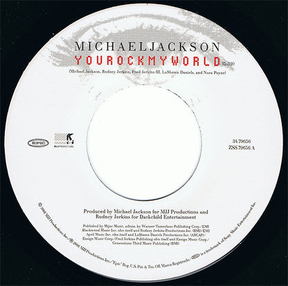 Michael Jackson : You Rock My World (7", Single)