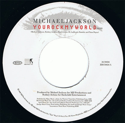 Michael Jackson : You Rock My World (7", Single)