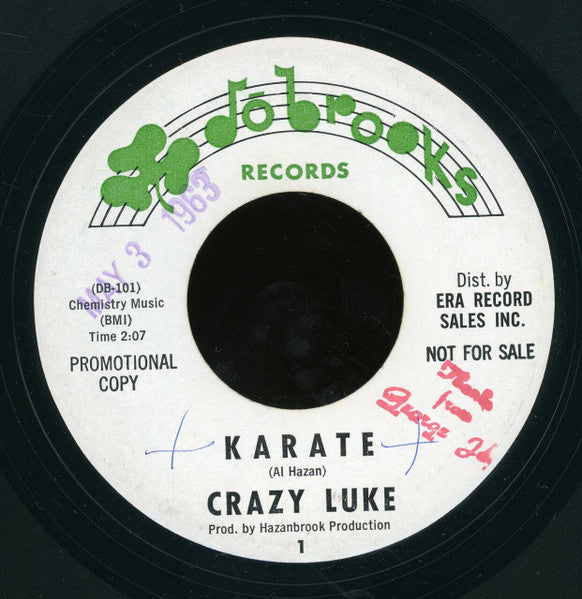 Crazy Luke : Karate / Tea & Rice (7", Promo)