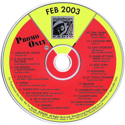 Various : Promo Only Mainstream Radio: Feb 2003 (CD, Comp, Promo)