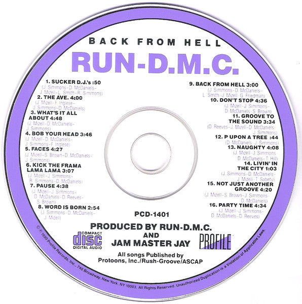 Run-DMC : Back From Hell (CD, Album)