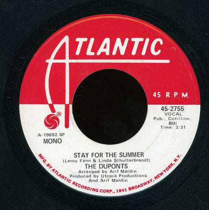 Duponts : Stay For The Summer (7", Promo, SP)