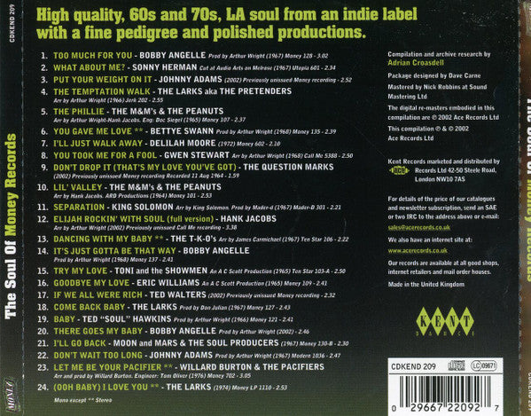 Various : The Soul Of Money Records (CD, Comp)