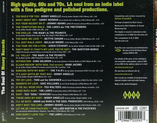 Various : The Soul Of Money Records (CD, Comp)