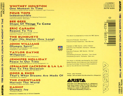 Various : 1988 Summer Olympics Album (One Moment In Time) (CD, Album, RP)