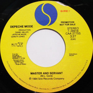 Depeche Mode : Master And Servant (7", Single, Promo, ARC)