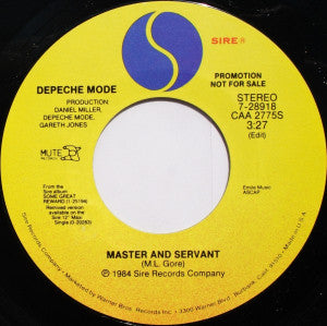 Depeche Mode : Master And Servant (7", Single, Promo, ARC)
