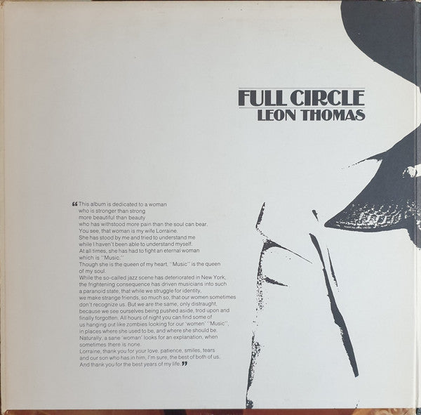 Leon Thomas : Full Circle (LP, Album, Gat)