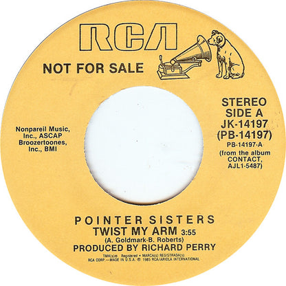 Pointer Sisters : Twist My Arm (7", Promo)