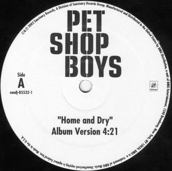 Pet Shop Boys : Home And Dry (12", Promo)
