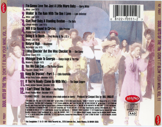 Various : Soul Hits Of The '70s - Didn't It Blow Your Mind Vol. 11 (CD, Comp, RM, Den)