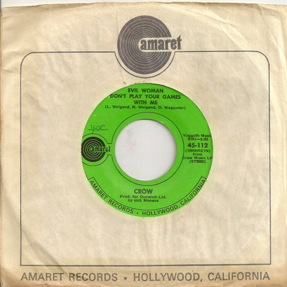 Crow (4) : Evil Woman Don't Play Your Games With Me (7", Single)