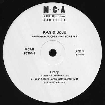 K-Ci & JoJo : Crazy (12", Promo)
