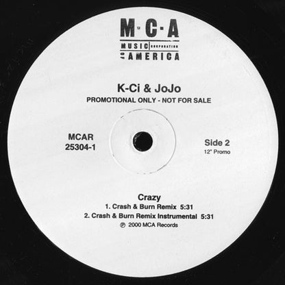 K-Ci & JoJo : Crazy (12", Promo)