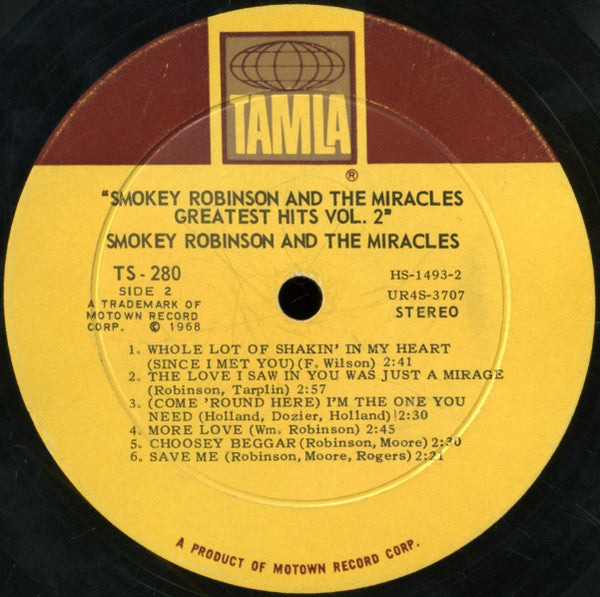 The Miracles : Greatest Hits Vol. 2 (LP, Comp)