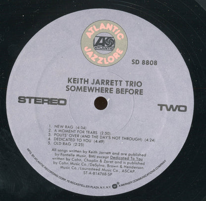 Keith Jarrett Trio : Somewhere Before (LP, Album, RE, SP )