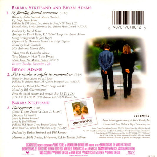 Barbra Streisand, Bryan Adams : I Finally Found Someone  (CD, Single)
