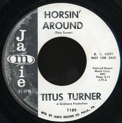 Titus Turner : Horsin' Around (7", Promo)