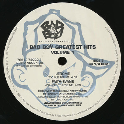 Various : Bad Boy Greatest Hits Volume 1 (2xLP, Comp)