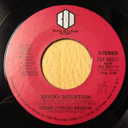 Tyrone Brunson : Sticky Situation (7", Styrene, Pit)
