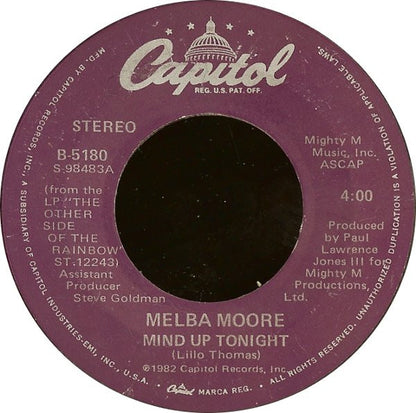 Melba Moore : Mind Up Tonight (7")