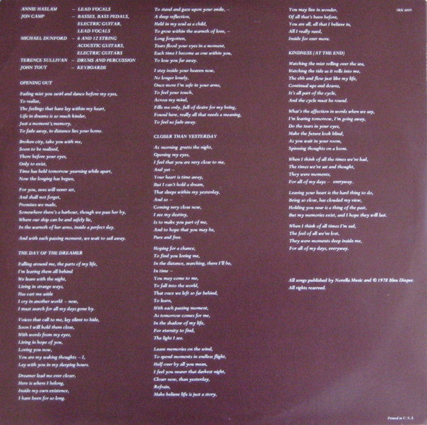 Renaissance (4) : A Song For All Seasons (LP, Album, Jac)