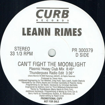 LeAnn Rimes : Can't Fight The Moonlight (2x12", Promo)