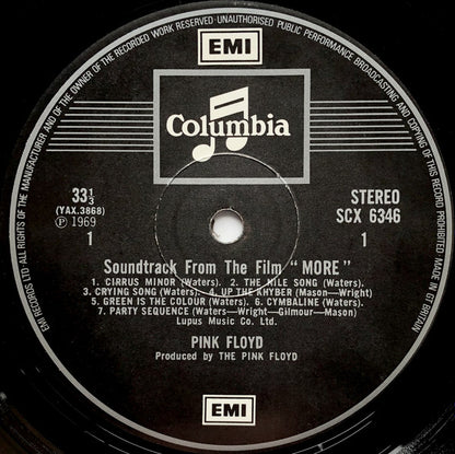 Pink Floyd : Soundtrack From The Film "More" (LP, Album, RE, RP)