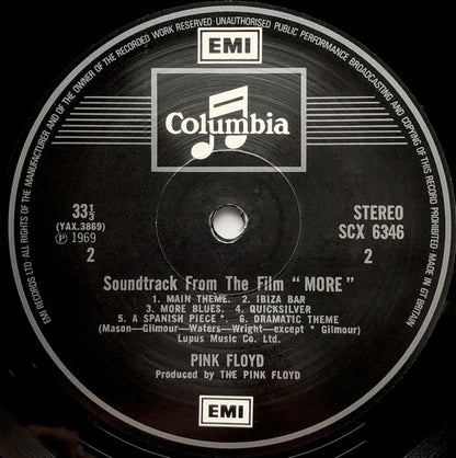 Pink Floyd : Soundtrack From The Film "More" (LP, Album, RE, RP)