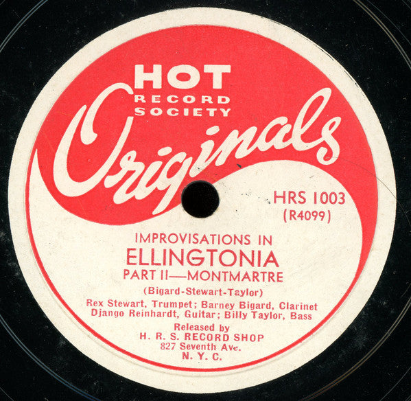 Rex Stewart, Barney Bigard, Django Reinhardt, Billy Taylor Sr. : Improvisations In Ellingtonia (2xShellac, 10")