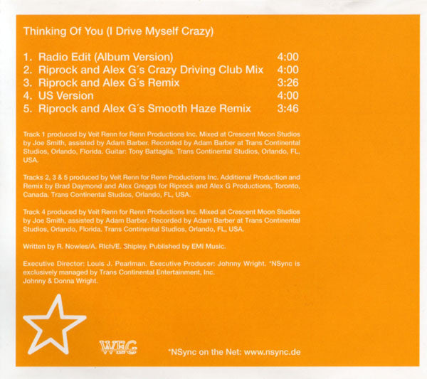 *NSYNC : Thinking Of You (I Drive Myself Crazy) (CD, Maxi)