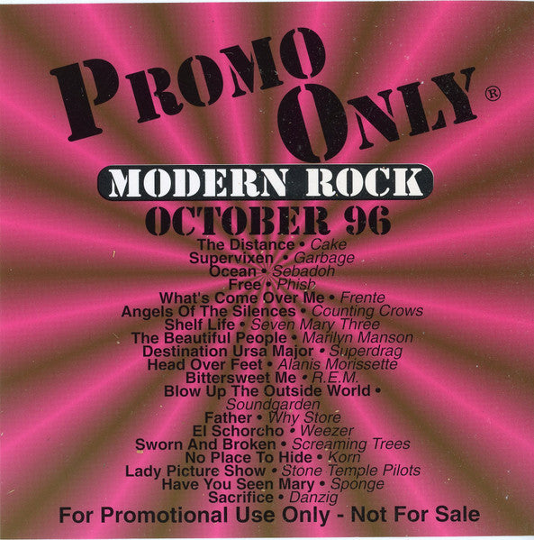 Various : Promo Only Modern Rock October 96 (CD, Comp, Promo)