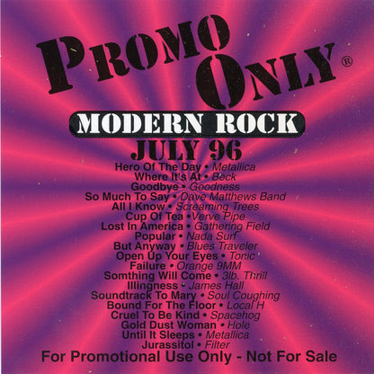 Various : Promo Only Modern Rock July 96 (CD, Comp, Promo)