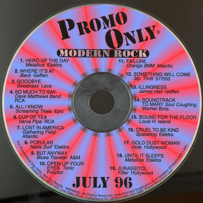 Various : Promo Only Modern Rock July 96 (CD, Comp, Promo)