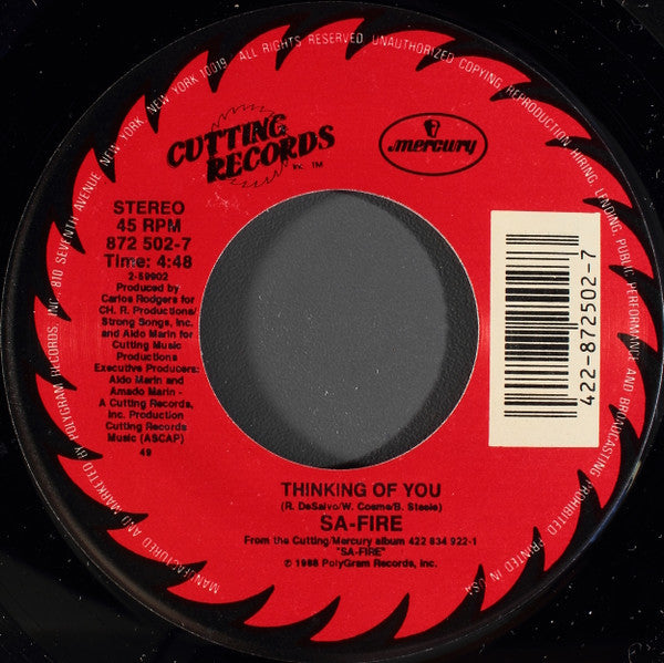 Safire : Thinking Of You (7", 49 )
