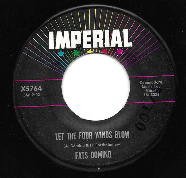 Fats Domino : Let The Four Winds Blow / Good Hearted Man (7", Single)