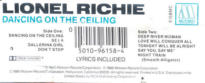Lionel Richie : Dancing On The Ceiling (Cass, Album)