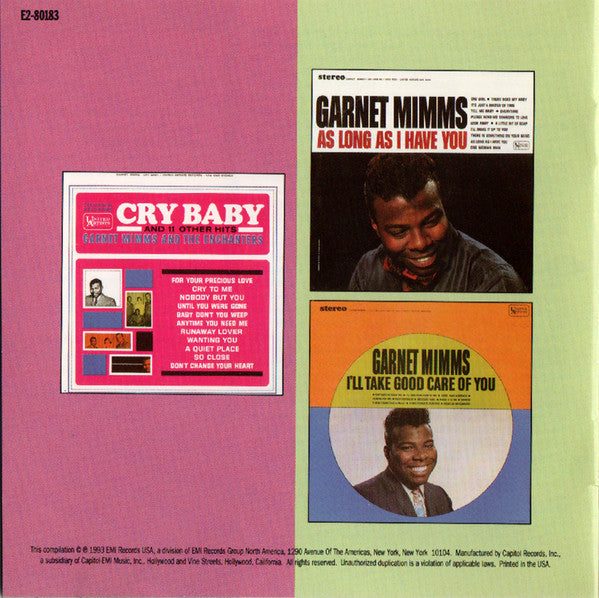 Garnet Mimms : The Best Of Garnet Mimms - Cry Baby (CD, Comp)